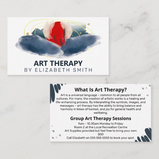 Art Therapy Healing Abstract Visitekaartje (Voorkant / Achterkant)