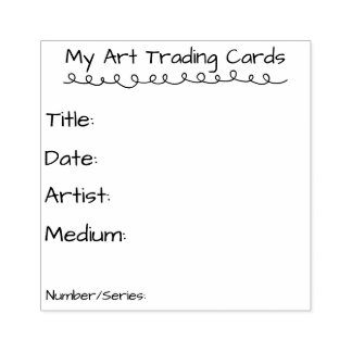 Art Trading Card Information Stamp Rubberstempel