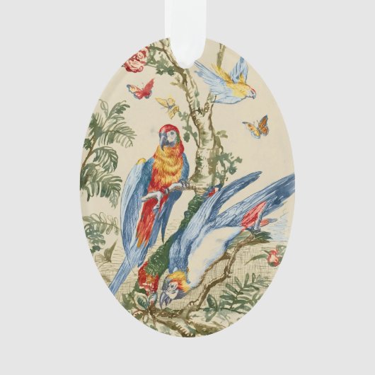 Art Tropical Antique de Perruche et de Papillon (devant)
