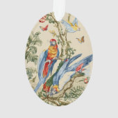 Art Tropical Antique de Perruche et de Papillon (dos)