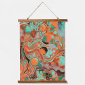 Art turquoise Fluide en marbre suspendu tapisserie (Recto)