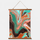 Art turquoise Fluide en marbre suspendu tapisserie (Recto 2)