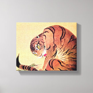  Art Ukiyo-E van de Japanse Tijger Woodblock Canvas Afdruk