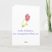 Art. van de Bloem van de Waterverf van de Kaart (Achterkant)