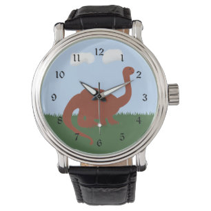 Art. van de Cartoon van Brontosaurus van de Horloge