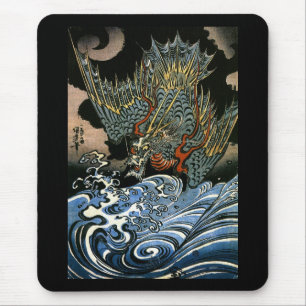 Art. van Kuniyoshi van de Geest van de draak & van Muismat