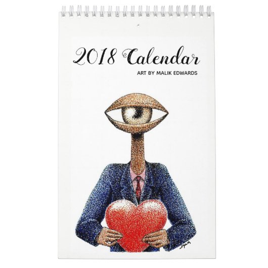 Art van Malik - Agenda 2018 Kalender (Hoes)