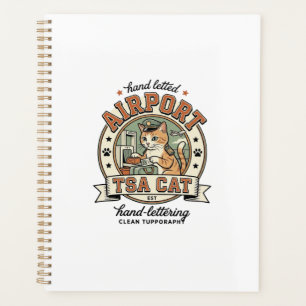 Art vectoriel vintage de chat TSA de l'aéroport
