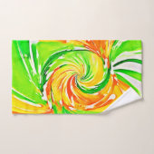 Art vibrant tourbillon vert-orange (Serviette à main)