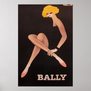 Art Villemot/Bally Pink Shoes Poster