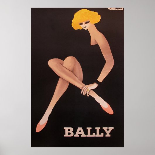 Art Villemot/Bally Pink Shoes Poster (Voorkant)