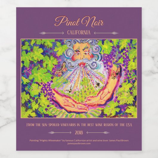 Art Vin Étiquette "Mighty Winemaker" (Étiquettes simples)
