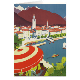 Art vintage de voyage en Suisse