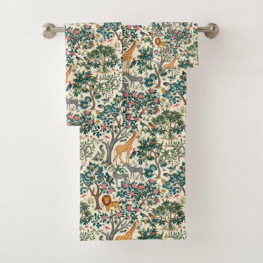 art vintage, girafes zébrées, flamants, oiseaux, l (En situation)