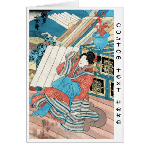 Art vintage japonais frais de dame de geisha