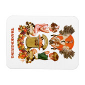 Art vintage Thanksgiving Magnets cadeaux (Horizontal)