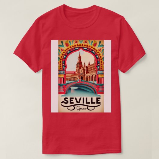 Art Vintage voyage de Séville Espagne TShirt 2 (Design devant)