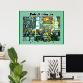 Art Wall van Detroit Industry Poster (Thuiskantoor)