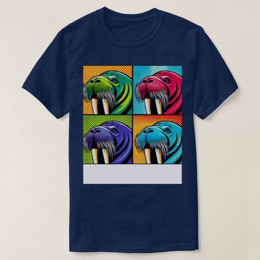 Art Walrus T-shirt Mariene Zoogdier Verklaring (Design voorkant)