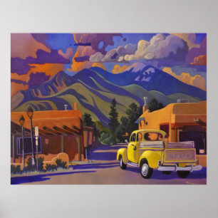 Art West POSTER - Un camion jaune à Taos
