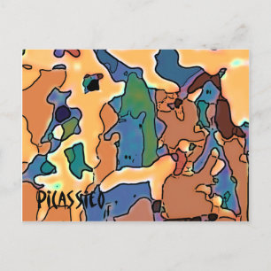 Art Whimsical Animal Farm Carte postale par PiCass