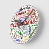 Art Word de Noël - Horloge murale (Angle)