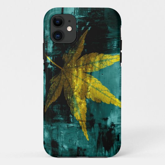 Art Yellow Leaf | Abstract schilderen Case-Mate iPhone Case (Achterkant)