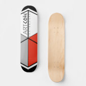 ArtCore-Skateboards/ Big Logo RED Skateboard (Voorkant)