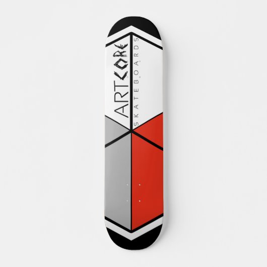 ArtCore-Skateboards/ Big Logo RED Skateboard (Voorkant)