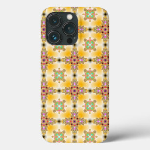 Artdeco bloemen in retro stijl iPhone 13 pro hoesje