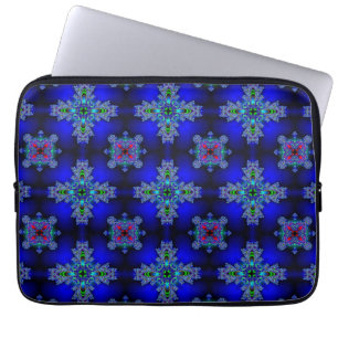 Artdeco Bloemen in Retro Stijl Laptop Sleeve