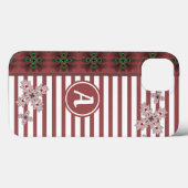 Artdeco Flowers in Retro Style with monogram Case-Mate iPhone Case (Achterkant (horizontaal))