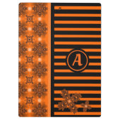 Artdeco Flowers in Retro Style with monogram Klembord (Achterkant)