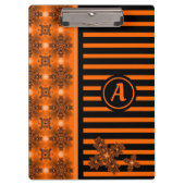 Artdeco Flowers in Retro Style with monogram Klembord (Voorkant)