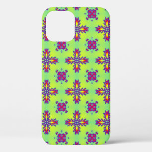 Artdeco Flowers in Retrostijl iPhone 12 Hoesje