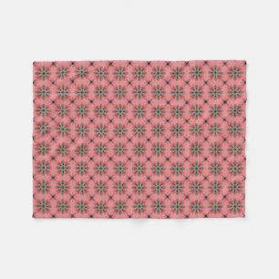 Artdeco Flowers in Retrostijl Fleece Deken