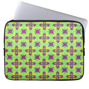 Artdeco Flowers in Retrostijl Laptop Sleeve