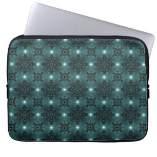 Artdeco Flowers in Retrostijl Laptop Sleeve