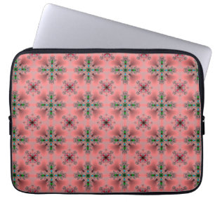 Artdeco Flowers in Retrostijl Laptop Sleeve
