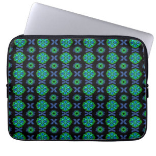 Artdeco Flowers in Retrostijl Laptop Sleeve