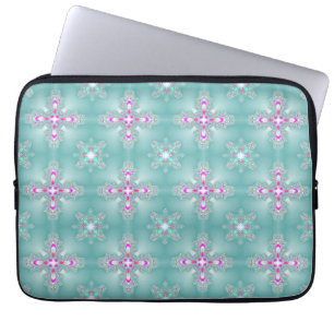Artdeco Flowers in Retrostijl Laptop Sleeve