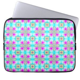 Artdeco Flowers in Retrostijl Laptop Sleeve