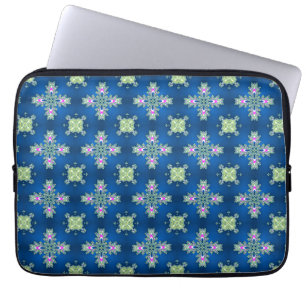 Artdeco Flowers in Retrostijl Laptop Sleeve