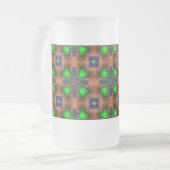 Artdeco Flowers in Retrostijl Matglas Bierpul (Voorkant links)