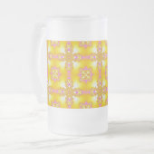 Artdeco Flowers in Retrostijl Matglas Bierpul (Voorkant links)