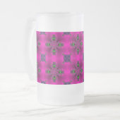 Artdeco Flowers in Retrostijl Matglas Bierpul (Voorkant links)