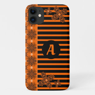 Artdeco Flowers in Retrostijl met monogram iPhone 11 Hoesje