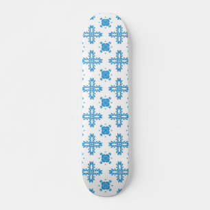Artdeco Flowers in Retrostijl Skateboard
