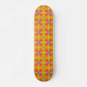 Artdeco Flowers in Retrostijl Skateboard