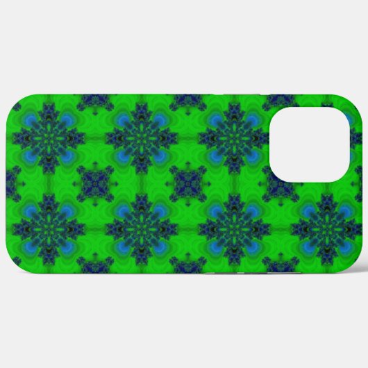 Artdeco in retrolook groen en blauw Case-Mate iPhone case (Achterkant (horizontaal))